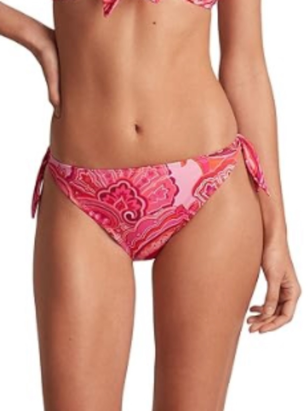 Lauren Ralph Lauren Women's Side Tie Scoop Hipster Swimsuit Size 14 8944
